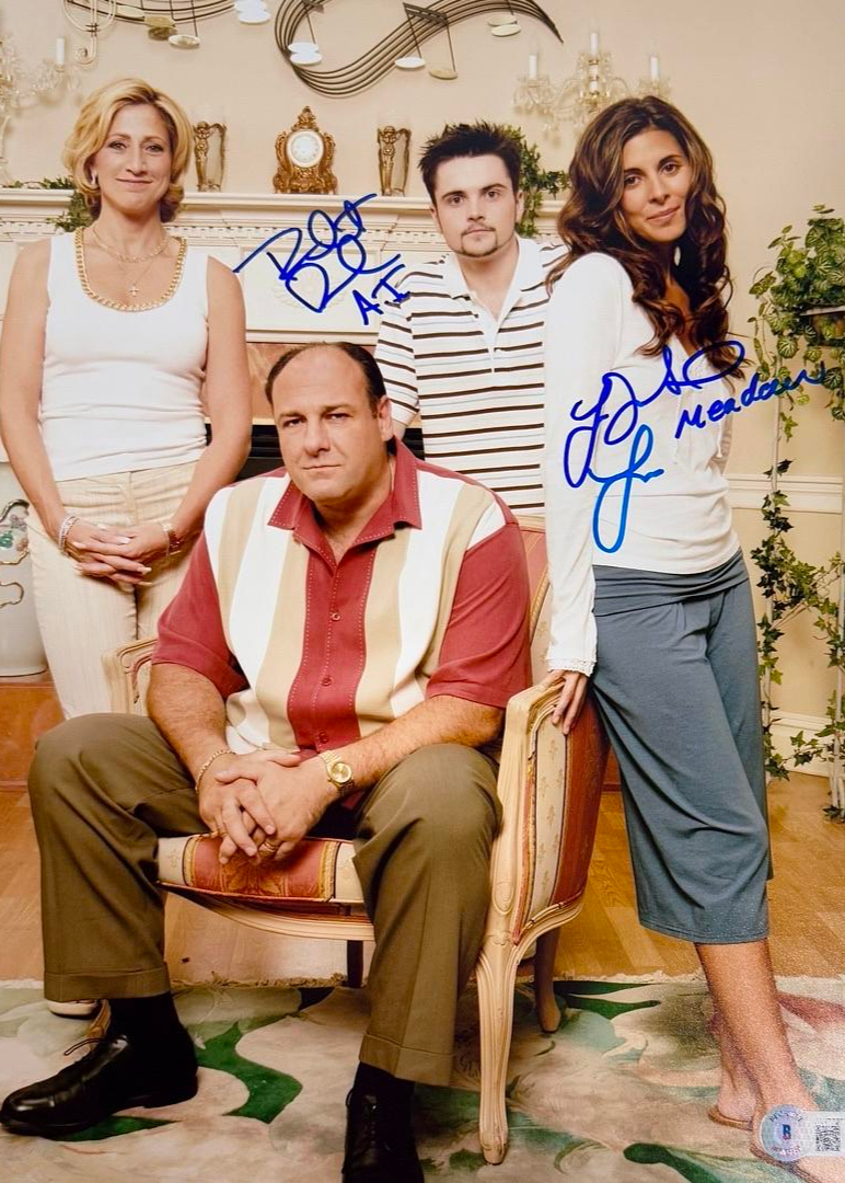 Jamie Lynne Sigler & Robert Iler Signed 11x14 Photo (The Sopranos) - Beckett COA